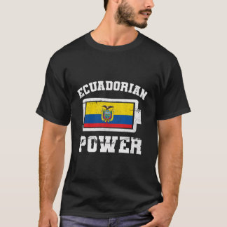 T-shirt Equateur Fiers drapeau équatorien Pow de batterie