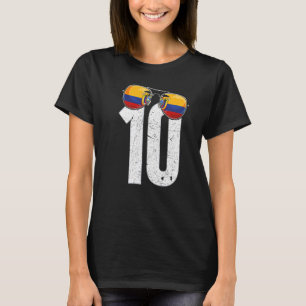 T-shirt Équateur Joueur de football Numéro 10 Drapeau équa