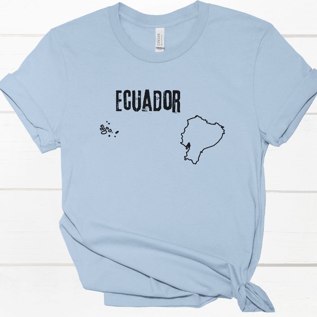 T-shirt Equateur Plan du pays Ligne Equatorienne Plan (Créateur téléchargé)