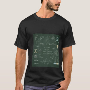 T-Shirt Équations de Tableau Noir de Physique & Ma