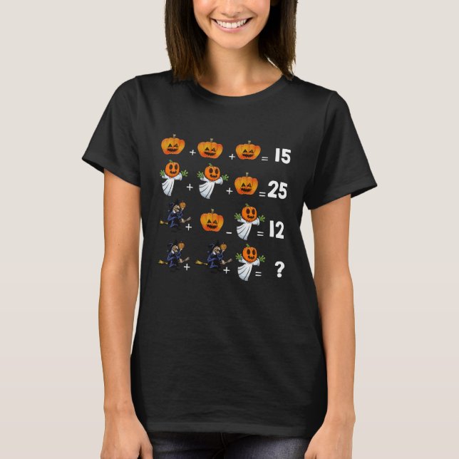 T-shirt Équations mathématiques d'Halloween pour les profe (Devant)
