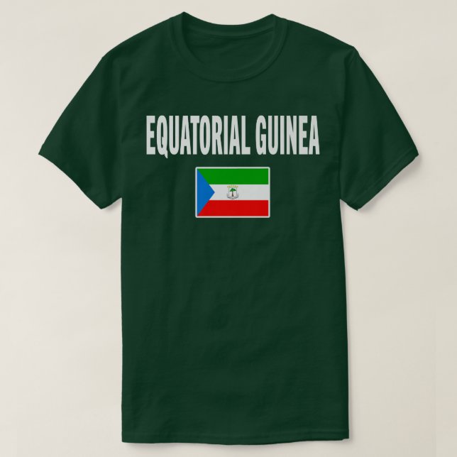 T-shirt Equatorial Guinea  Guinean Tee Flag souvenir Gift  (Design devant)