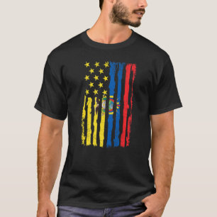 T-shirt Equatorien American Pride Usa Drapeau Equateur Rac