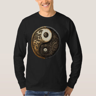 T-shirt Équilibre et harmonie symbole Yin Yang fleurs natu