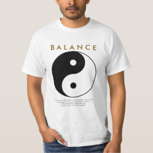 T-shirt Équilibrer Yoga Yin Yang avec devis