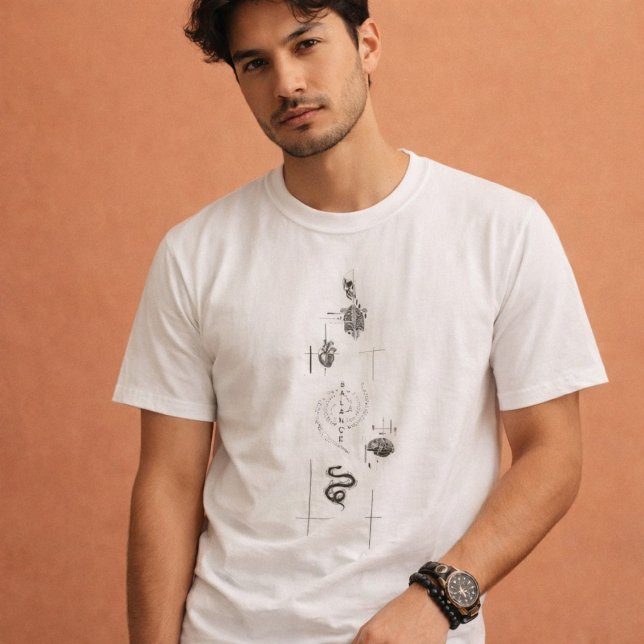 T-shirt Equilibrium: Vertical Word Design (Créateur téléchargé)