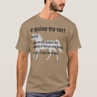 T-shirt Equine Introvert Funny Horse Lover maillot cadeau
