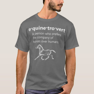 T-shirt Equinetrovert Cheval Pour Femmes Hommes Drôle Chev