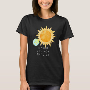 T-shirt Équinoxe de mars 03 20 22 Aquarelle commémorative 