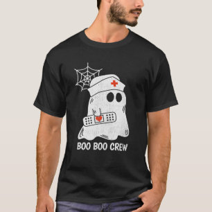 T-shirt Équipage Boo Boo infirmière drôle fantôme femmes H