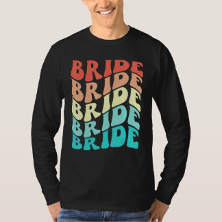 T-shirt Équipage Bride I Do Retro Enterrement de Vie de Je