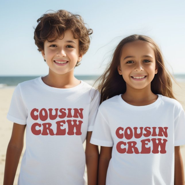 T-shirt Équipage Cousin | Maroon Matching Famille Enfants  (Créateur téléchargé)