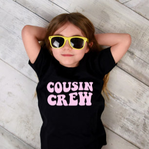 T-shirt Équipage Cousin   Pink Matching Family Unisex