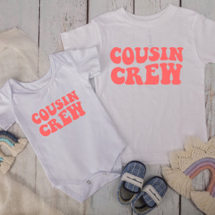 T-shirt Équipage Cousin   White Matching Family Kids Unise