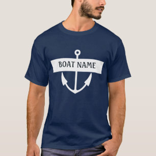 T-shirt Équipage d'Ancre de nom de bateau
