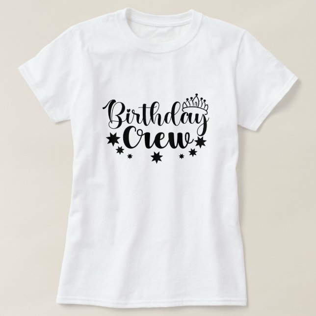 T-shirt Équipage d'anniversaire (Design devant)