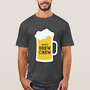 T-shirt Équipage de Brew de mariés d'enterrement de vie de