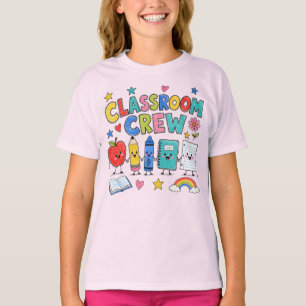 T-shirt Équipage de classe mignon décoration de salle de c