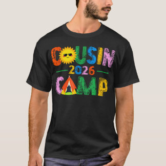 T-shirt Équipage de cousin de camp 2026 Vacances d'été Pla