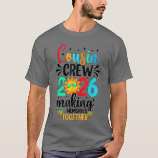 T-shirt Équipage de cousins 2026 Vacances d'été Plage Voya