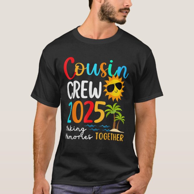 T-shirt Équipage de couture 2025 Vacances été Plage Voyage (Devant)