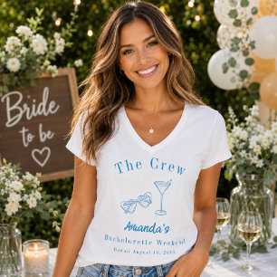 T-shirt Équipage de fête de weekend de demoiselle d'honneu