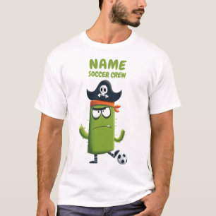 T-shirt Équipage de foot de cactus pirate drôle   Sports p