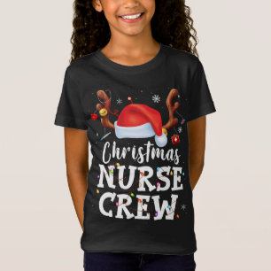T-Shirt Équipage de l'infirmière de Noël Costume de chapea