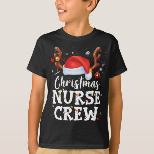 T-shirt Équipage de l'infirmière de Noël Costume de chapea