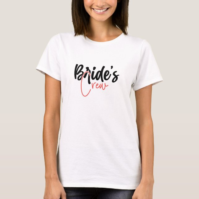 T-shirt Équipage de mariée (Devant)
