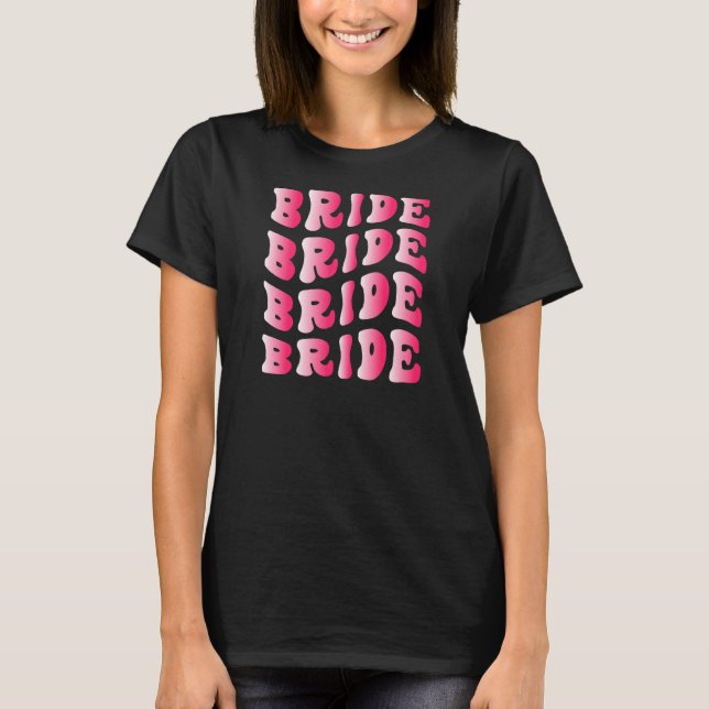 T-shirt Équipage de mariée de femmes je fais Crew Retro Ba (Devant)