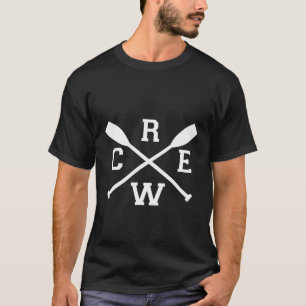 T-shirt Équipage de remorquage Traversé Oars Rowers Équipe
