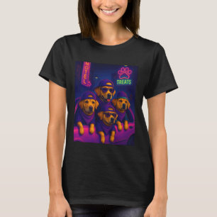 T-shirt Équipage de rue Funny Synthwave Yellow Lab