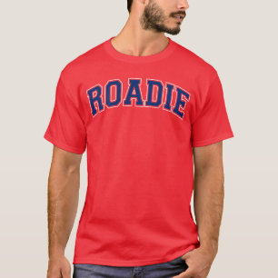 T-shirt Équipage de scène Roadie Vintage Varsity Bleu Blan