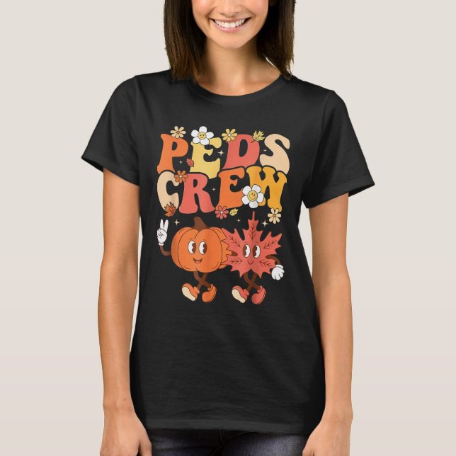 T-shirt Équipage de soins infirmiers pédiatriques Thanksgi (Devant)