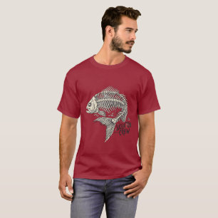 T-shirt Équipage de squelette Poisson os drôle Nautilus