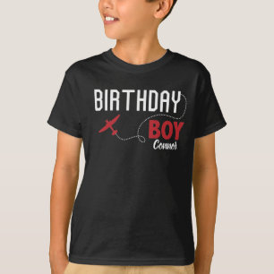 T-shirt Équipage d'équipage d'avion de Boy d'anniversair