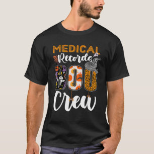 T-shirt Équipage des dossiers médicaux Boo Halloween corre
