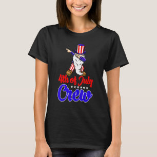 T-shirt Équipage du 14 juillet Gnome Femmes Drapeau Amériq
