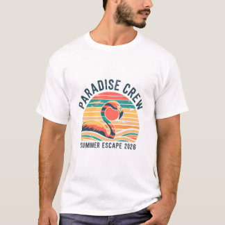 T-shirt Équipage du Paradis Rétro Évasion Estivale 2026 Fl