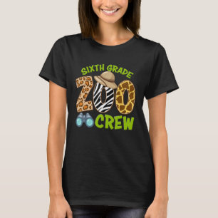T-shirt Équipage du zoo de sixième année retour à l'école