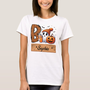 T-shirt Équipage Halloween Ghost Boo Personnalisé