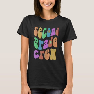 T-shirt Équipage rétro de deuxième année Bonjour 2ème clas