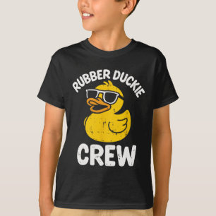 T-shirt Équipage Rubber Duckie Drôle Canard Jaune Squad Co