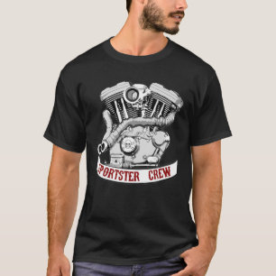 T-shirt Équipage sportif - Evo Motor - Graphique avant uni