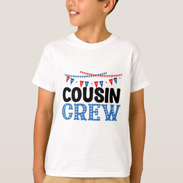 T-shirt Équipe 4 juillet Cousin (Devant)
