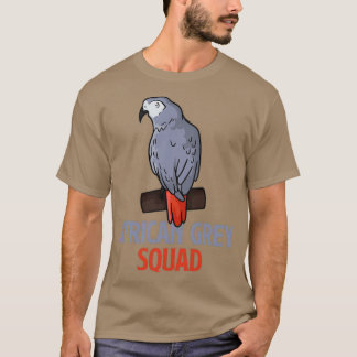 T-shirt Équipe Africaine Grey Drôle Dit Équipe Parrot 1