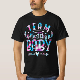 T-shirt Équipe Bébé en santé Sexe Révéler la fête rose ou