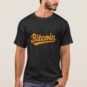 T-shirt Équipe Bitcoin Script Style de logo pour Crypto Bl