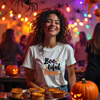 T-shirt Équipe Boo-tiful : mignonne Ghost Halloween
